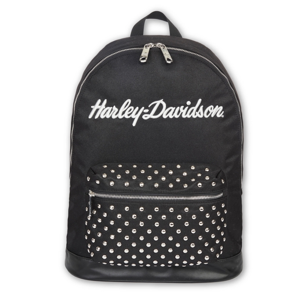 Harley-Davidson NWOT Women’s Black Studded Backpack Embroidered Logo